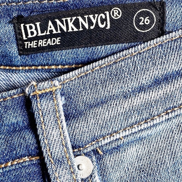 BLANKNYC The Reade Frayed Hem Skinny Jeans, Size 26 - Picture 8 of 16